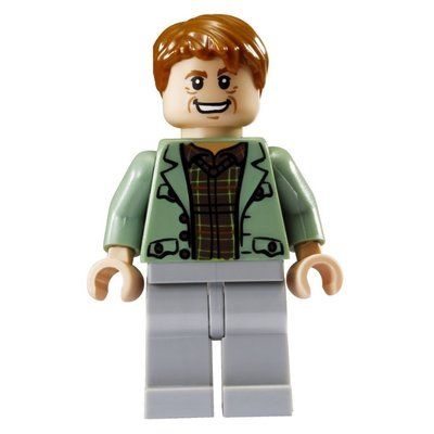 Minifigura Arthur Weasley, Open Sand Green Jacket del set 4840
