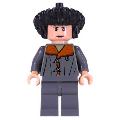 Minifiguur Viktor Krum, Dark Bluish Gray Outfit, Hat uit set 4768