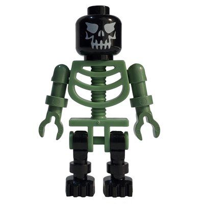 Figurine Skeleton, Evil Face, Black and Sand Green du set 4766