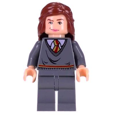 Minifigur Hermione Granger, Gryffindor Sweater, Mid-Length Hair with Braid aus Set 5378
