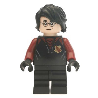 Figurine Harry Potter, Tournament Uniform Black and Dark Red with Hogwarts Crest, Medium Legs du set 75946