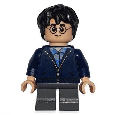 Figurine Harry Potter, Dark Blue Jacket with Zipper, Short Legs du set 75955