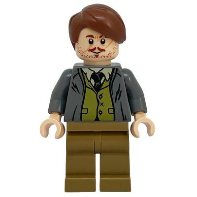 Figurine Remus Lupin, Dark Bluish Gray Jacket over Olive Green Vest du set 75955