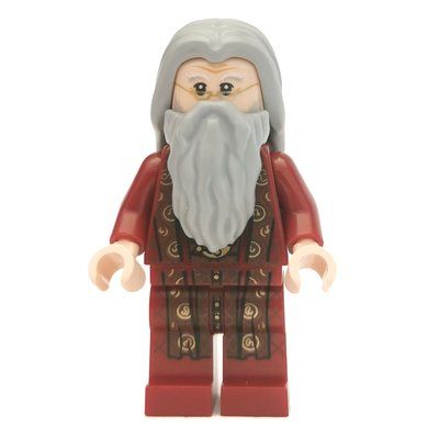 Figurine Albus Dumbledore, Dark Red Robes, Light Bluish Gray Hair and Beard du set 75954