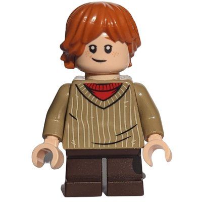 Figurine Ron Weasley, Dark Tan Sweater with Stripes, Short Legs du set 75968
