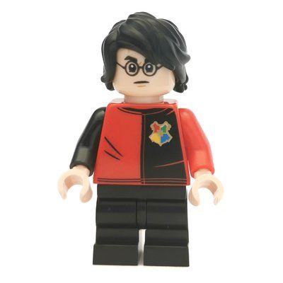 Figurine Harry Potter, Tournament Uniform Red and Black with Hogwarts Crest, Medium Legs du set 75965