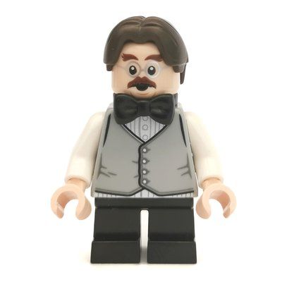 Figurine Professor Filius Flitwick, Light Bluish Gray Vest over White Shirt du set 75964