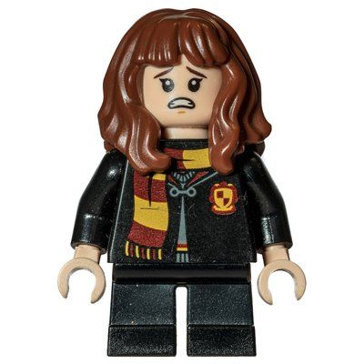 Figurine Hermione Granger, Gryffindor Robe Closed with Scarf, Short Legs du set 75964