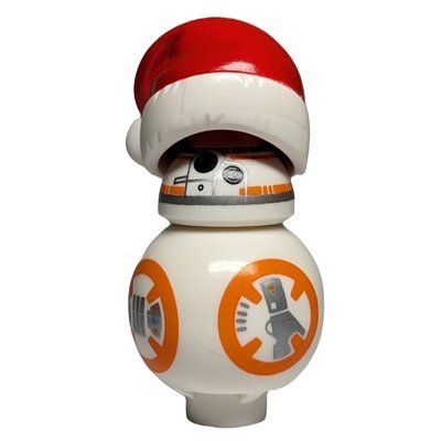 Minifiguur BB-8, Santa Hat uit set 75184