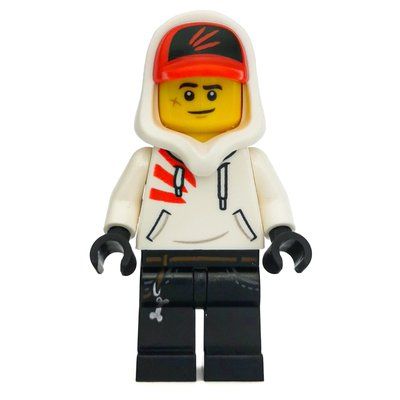 Figurine Jack Davids, White Hoodie with Hood and Red Cap du set 70419
