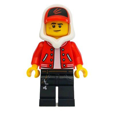 Figurine Jack Davids, Red Jacket with White Hood and Red Cap, Scared / Smirk du set 70425