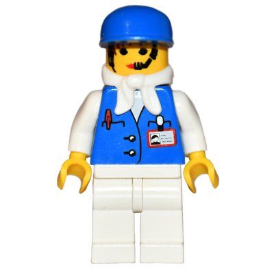 Figurine Assistant - Female, White Bandanna, Blue Cap du set 1349