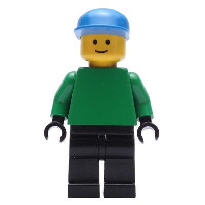 Minifigurka Soccer Player Goalie Green Torso, Black Legs, Blue Cap z zestawu 3406