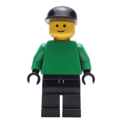 Figurine Soccer Player Goalie Green Torso, Black Legs, Black Cap du set 3404
