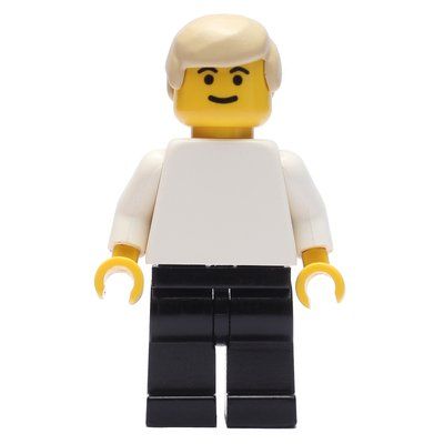 Figurine Soccer Player White Torso, Black Legs, Tan Hair du set 3404