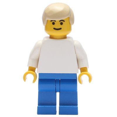 Figurine Soccer Player White Torso, Blue Legs, Tan Hair du set 3405