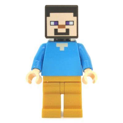 Minifigure Steve with Pearl Gold Legs del set 21162