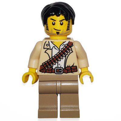 Minifigur Jake Raines with Ammo Belt (3626c Head) aus Set 7305