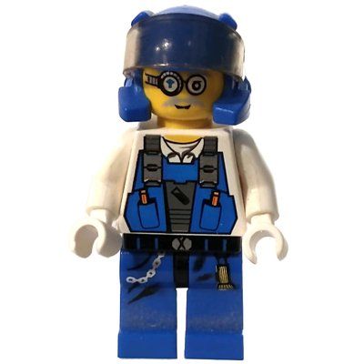 Minifigure Brains, Blue, with Visor from set 8964