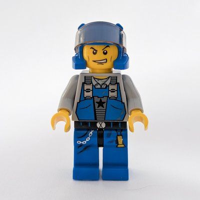 Minifigure Doc, Blue, with Visor from set 8964