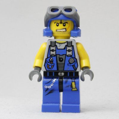 Minifigur Rex, Blue, with Goggles aus Set 8963