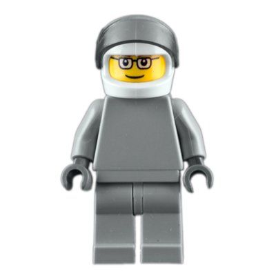 Minifigure Star Justice Astronaut, Glasses, Plain Light Bluish Gray del set 10191