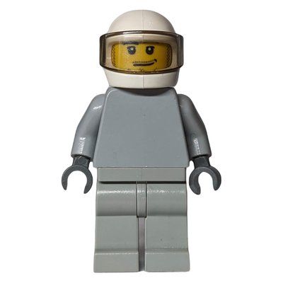 Minifigure Star Justice Astronaut, Beard Stubble, Plain Light Bluish Gray del set 10191