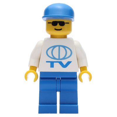 Figurine TV Worker - White Torso, Blue Legs, Blue Cap du set 3311