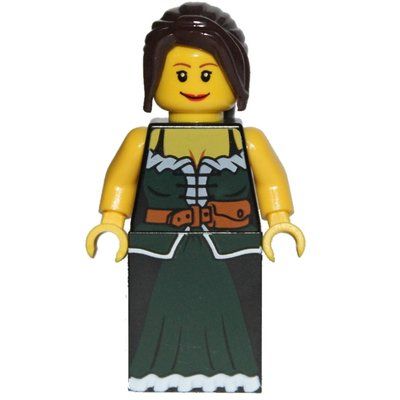 Figurine Maiden (Fantasy Era) - Dark Brown Hair du set 10193