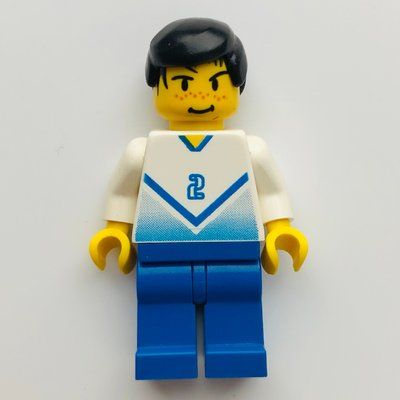 Minifigure Soccer Player White Torso, Blue Legs #2 del set 3420