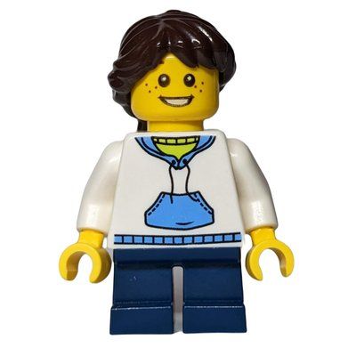 Figurine Girl, White Hoodie, Short Dark Blue Legs du set 40107