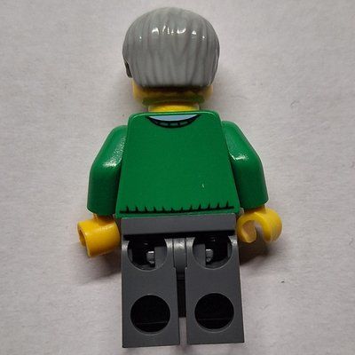 Figurine Man, Green V-Neck Sweater, Dark Bluish Gray Legs, Beard du set 40123