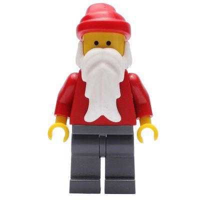 Figurine Santa, Plain Red, Dark Bluish Gray Legs du set 7324