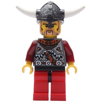 Minifigure Viking Red Chess Pawn del set 851861