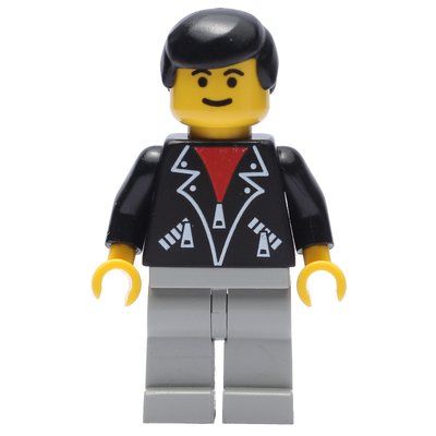 Figurine Man - Black Jacket, Light Gray Legs du set 3310