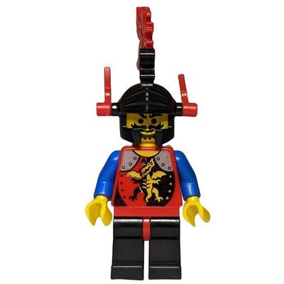 Minifigurka Knight (Dragon Knights) - Black Legs, Red Hips, Red Plumes z zestawu 6078