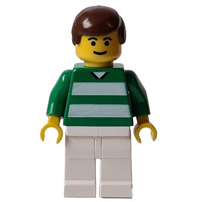 Figurine Soccer Player Green Torso, White Legs #11 du set 3410
