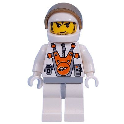 Minifigure Mars Astronaut, Stubble, Printed Hair del set 7699