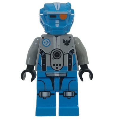 Minifiguur Robot, Dark Azure uit set 70703