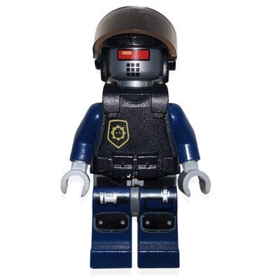 Figurine Robot Police, Aviator Helmet, Armor du set 70815
