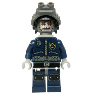 Figurine Robot Police, Helmet with Night Vision Goggles, Neck Bracket du set 70815