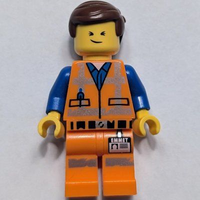Minifigure Emmet, Worn Outfit, Happy / Closed Eyes del set 70847