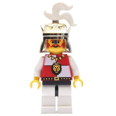 Minifiguur King (Royal Knights) - White Legs, Black Hips uit set 6044