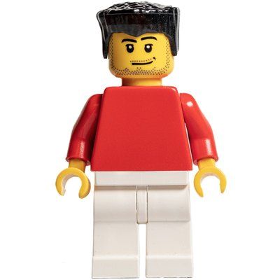 Figurine Soccer Player Red Plain Torso, White Legs 3 du set 3569