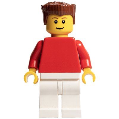 Figurine Soccer Player Red Plain Torso, White Legs 4 du set 3569