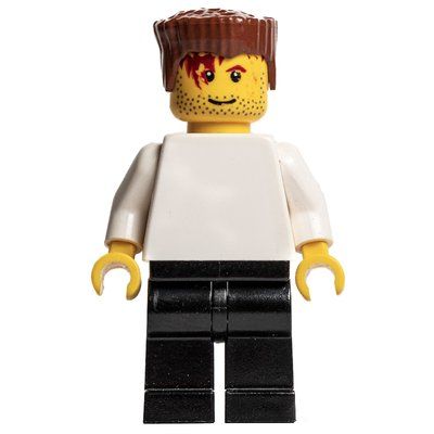 Figurine Soccer Player White Plain Torso, Black Legs 4 du set 3569
