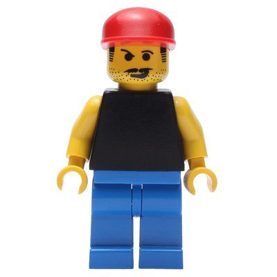 Figurine Man - Black Torso, Blue Legs, Red Cap du set 3402