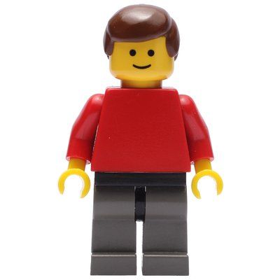 Figurine Man - Red Torso, Dark Grey Legs du set 3402