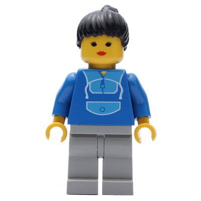 Figurine Woman - Blue Jogging Suite, Light Gray Legs du set 3309
