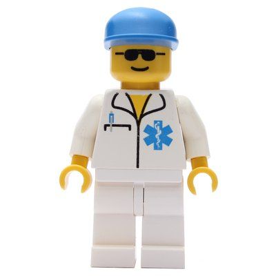 Minifigure Doctor - EMT Star, Blue Cap del set 3312